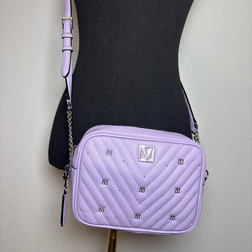 Victoria Secret Lavender Quilted Crossbody Bag